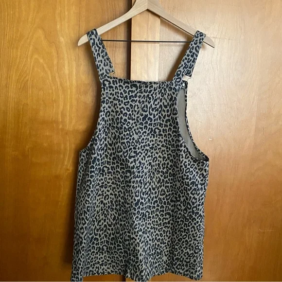 SO Leopard Print Overall Dress with Pockets - Picture 6 of 6